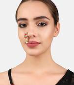Gold crystal nose-ring