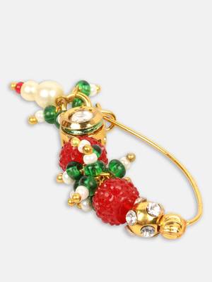 Gold crystal nose-ring 3