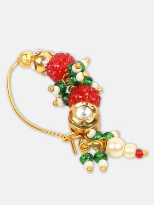 Gold crystal nose-ring 4