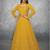 Yellow embroidered georgette salwar