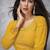 Yellow embroidered georgette salwar