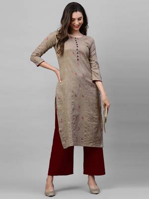 Indo Era Grey Woven Kurta 5
