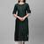 Indo Era Green solid Straight Kurta