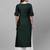 Indo Era Green solid Straight Kurta