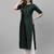 Indo Era Green solid Straight Kurta