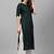 Indo Era Green solid Straight Kurta