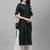 Indo Era Green solid Straight Kurta