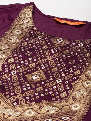 Indo Era Wine Solid Staight Kurtas 5