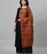 Indo Era Green Solid Straight Kurta Palazzo with Dupatta Sets