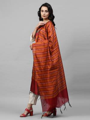 Indo Era Cream Solid Straight Kurta Pant with Dupatta Sets 3
