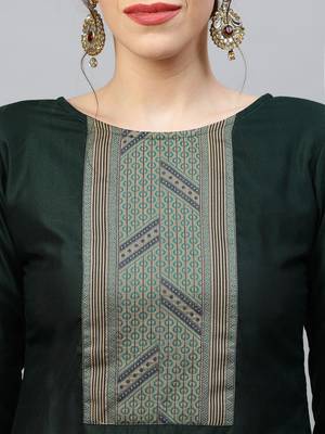 Indo Era Green Solid Kurta Palazzo with Dupatta Sets 5
