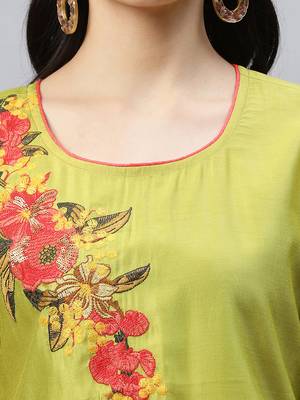Indo Era Green Embroidered Kurta Palazzo with Dupatta Sets 5