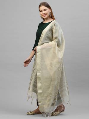 Indo Era Green Embroidered Straight Kurta Palazzo With Dupatta Set 3