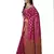 Pink woven art silk saree with blouse