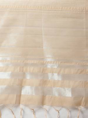 Indo Era Brown Foil Printed A-Line Kurta Pant with Dupatta Set 4