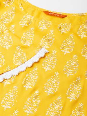 Indo Era Foil Printed Straight Kurta with Palazzo Set 4