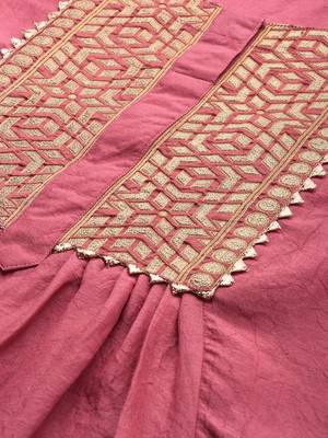Indo Era Pink Solid A-line Kurta Trouser Set 5