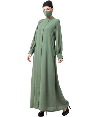Abaya With Center Pleat 3