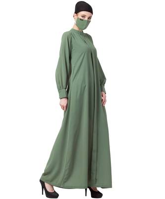 Abaya With Center Pleat 4