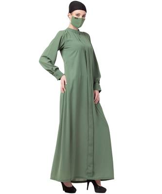 Abaya With Center Pleat 5