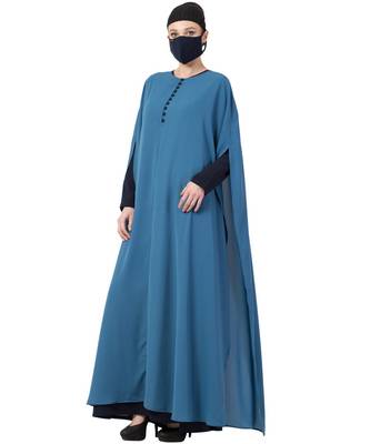 Cape And Abaya Combo In Contrast 3