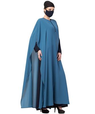 Cape And Abaya Combo In Contrast 5
