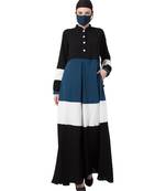 Modest Dress In Multi Color With Blet Abaya Dress