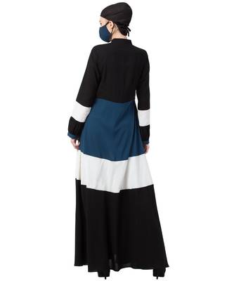Modest Dress In Multi Color With Blet Abaya Dress 3