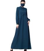 Abaya With Pin Tucks and Front Pockets