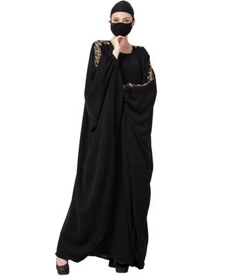 Kaftan With Hand Embroidered Embellishments On Sleeves Abaya Dress 2