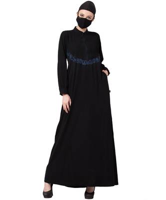 Abaya Like Gown With Chikan Embroidery 1