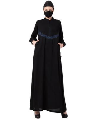 Abaya Like Gown With Chikan Embroidery 2