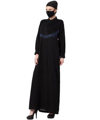 Abaya Like Gown With Chikan Embroidery 4