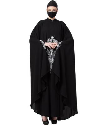 Itani Kaftan With Chikan Embroidery Abaya Dress 2