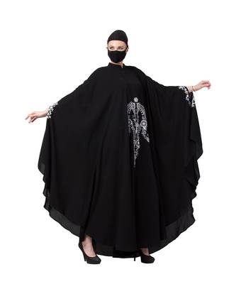 Itani Kaftan With Chikan Embroidery Abaya Dress 4