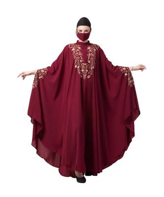Itani Kaftan With Chikan Embroidery Abaya Dress 1