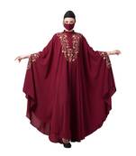 Itani Kaftan With Chikan Embroidery Abaya Dress