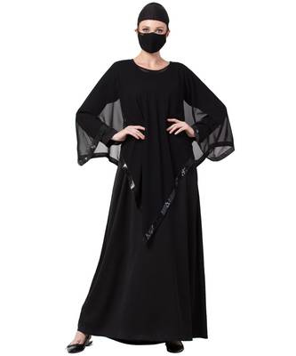 Two Piece Combo Of Abaya And A Poncho. 2