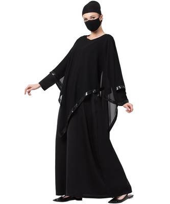 Two Piece Combo Of Abaya And A Poncho. 3