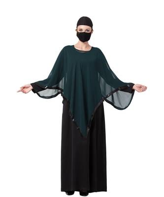 Two Piece Combo Of Abaya And A Poncho. 1