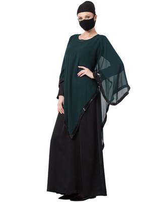 Two Piece Combo Of Abaya And A Poncho. 2
