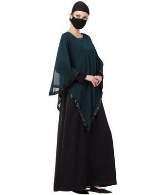 Two Piece Combo Of Abaya And A Poncho. 4