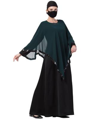Two Piece Combo Of Abaya And A Poncho. 5