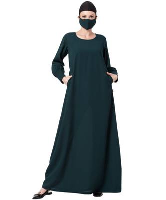 Basic Abaya With Cuff. 2