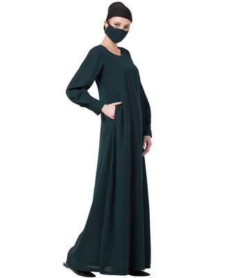 Basic Abaya With Cuff. 5