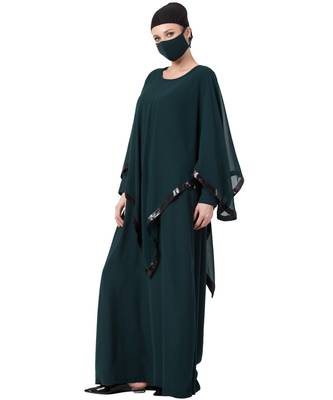 Two Piece Combo Of Abaya And A Poncho. 2
