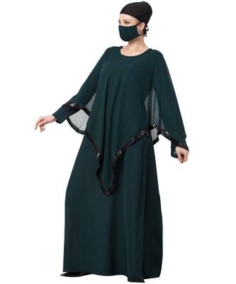 Two Piece Combo Of Abaya And A Poncho. 3