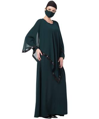 Two Piece Combo Of Abaya And A Poncho. 4