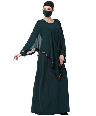 Two Piece Combo Of Abaya And A Poncho. 5