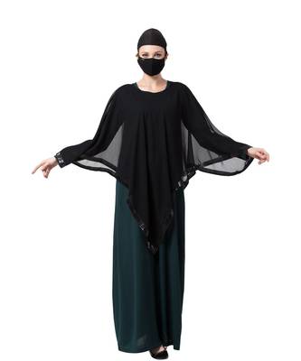 Two Piece Combo Of Abaya And A Poncho. 1